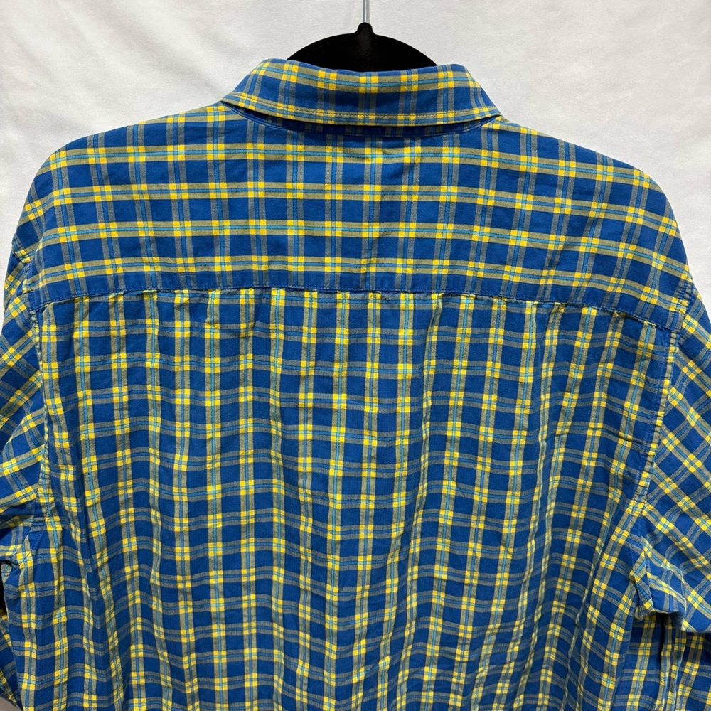 Allen Solly Sport Fit Blue Yellow Plaid Button Up Shirt XL (44)‎ Office Corp - Picture 14 of 15